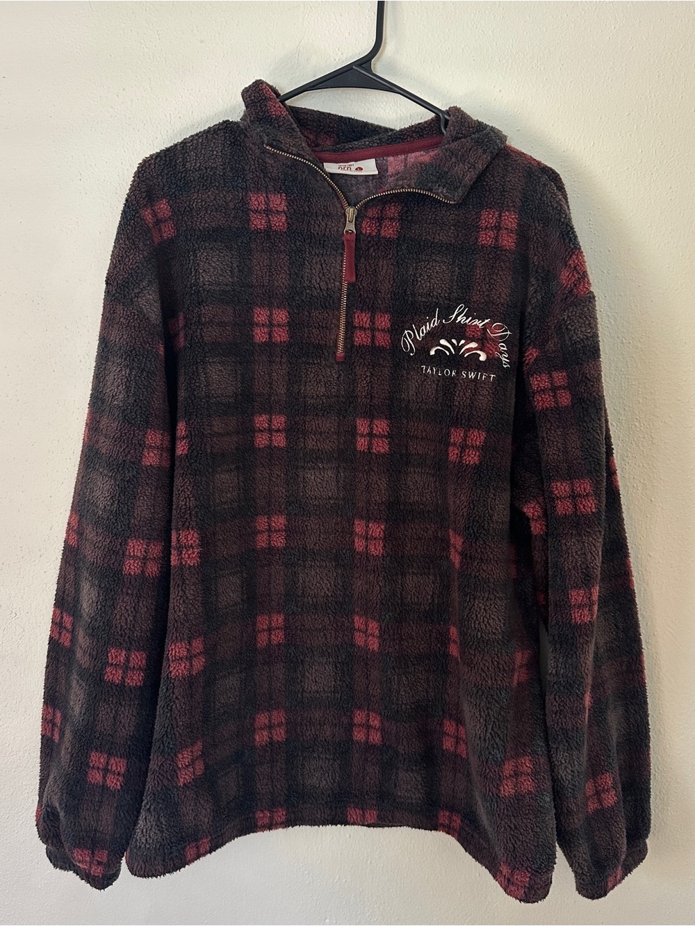 Taylor Swift Red TV Plaid Shirt Days Sherpa Quarter Zip